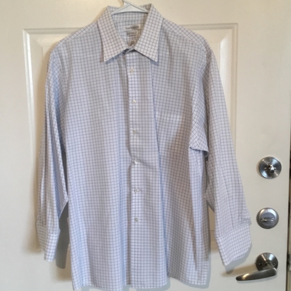 Van Heusen Checker Regular Fit Button Down (A)